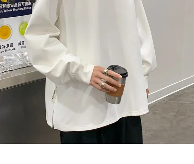 Men's Autumn/Winter Plain Crewneck Sweatshirt Detail