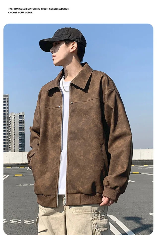 Youth PU Leather Biker Jacket Detail