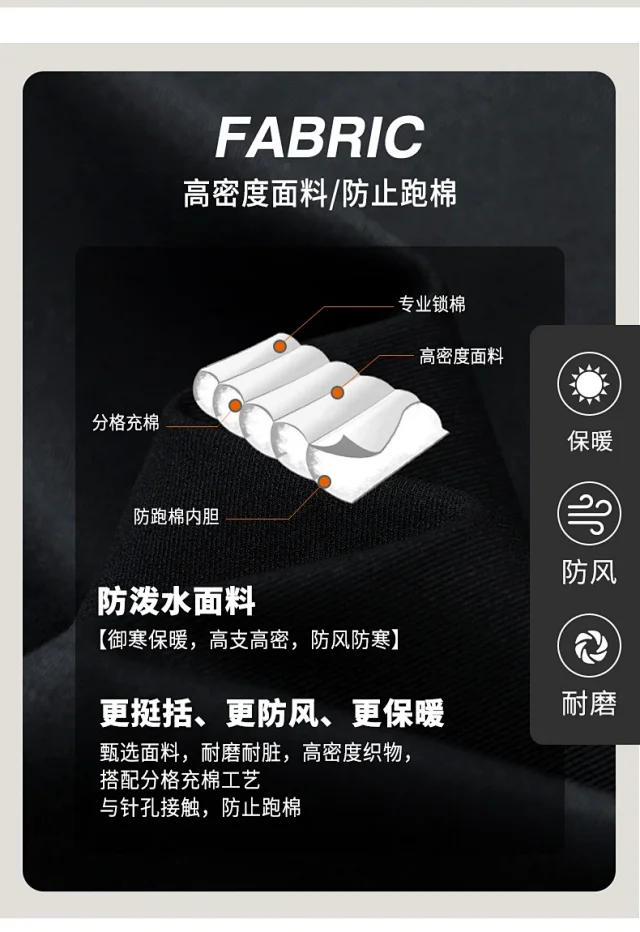 Gradient Stand-collar Men's Cotton Jacket 2025 Detail