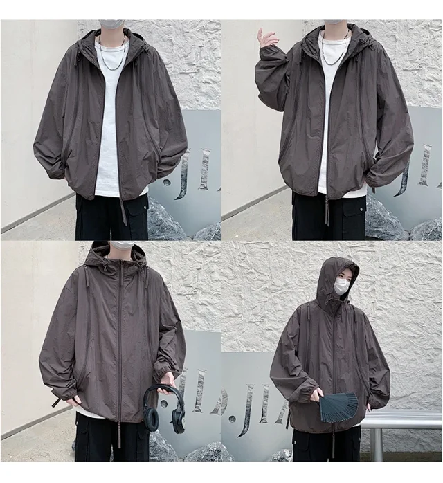 NASA Men's Zip Hooded Sun Jacket Detail