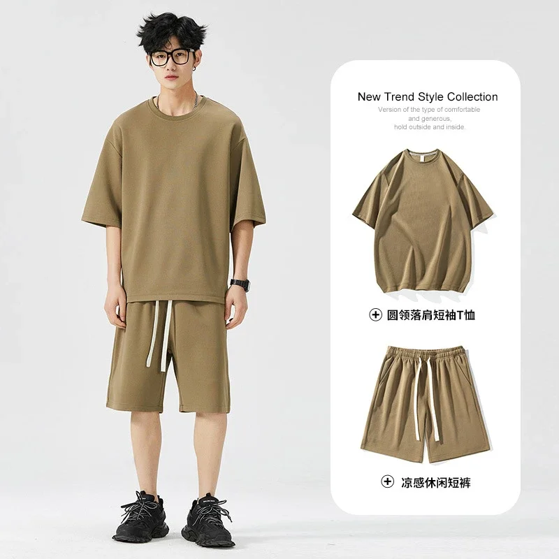 Summer Men's New Short-sleeve T-shirt Set