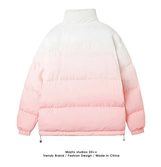 Gradient Stand-collar Men's Cotton Jacket 2025 Detail