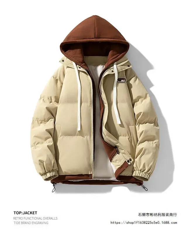2025 FW Ins Hot Men's Puffer Jacket (Fake 2-in-1 Couple Style) Detail
