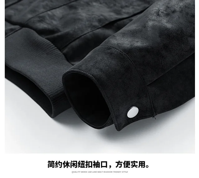 2025 Spring/Fall New Jacket: Loose Workwear, Trendy Leather, American Waterproof Biker Style Detail