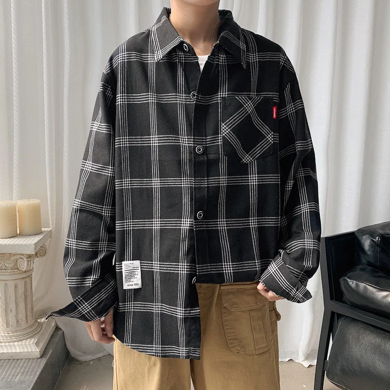 Men's Long Sleeve Plaid Shirt