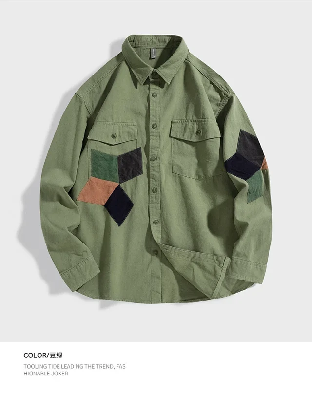 Japanese Workwear Shirt for Men Detail