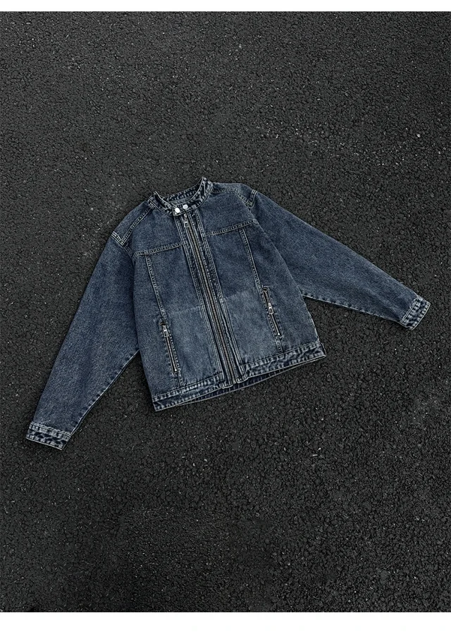 Men's Vintage Denim Jacket Detail