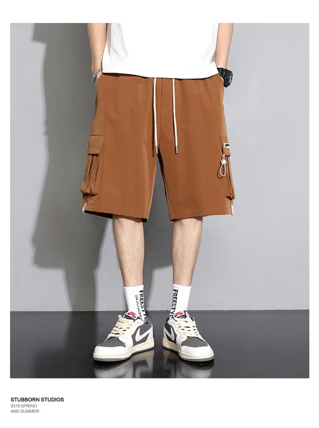 Men's Summer Ice Silk Cargo Shorts Detail