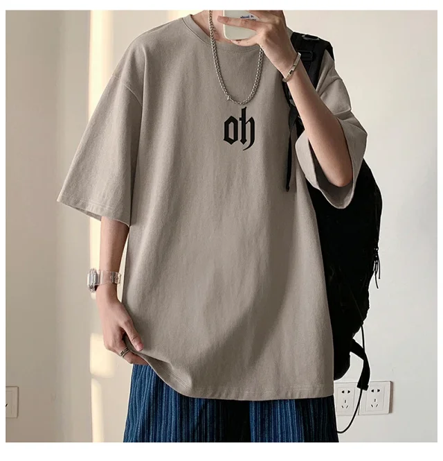 Hong Kong Style Ins  Loose Short Sleeve T-shirt Detail