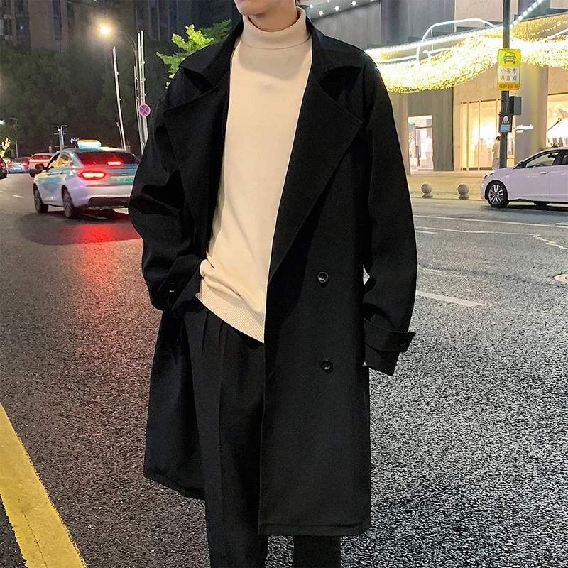 Men's Trench Coat - Long, Korean Style