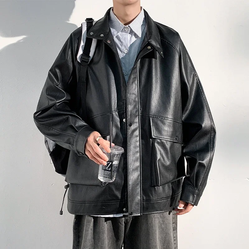 2025 Fall PU Leather Jacket for Men
