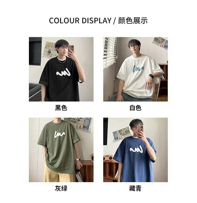 Summer Men's Trendy Short Sleeve T-shirt Detail