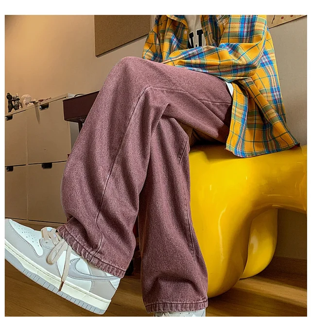 S Retro Couple Straight Jeans Detail