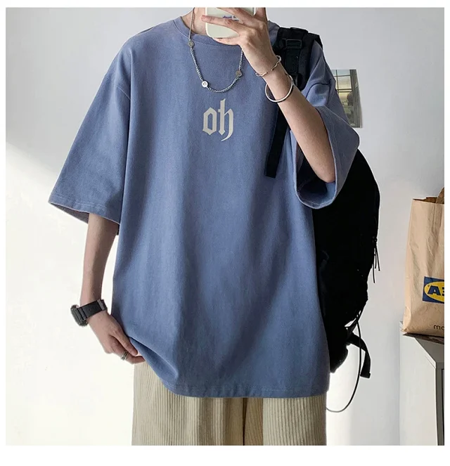 Hong Kong Style Ins  Loose Short Sleeve T-shirt Detail