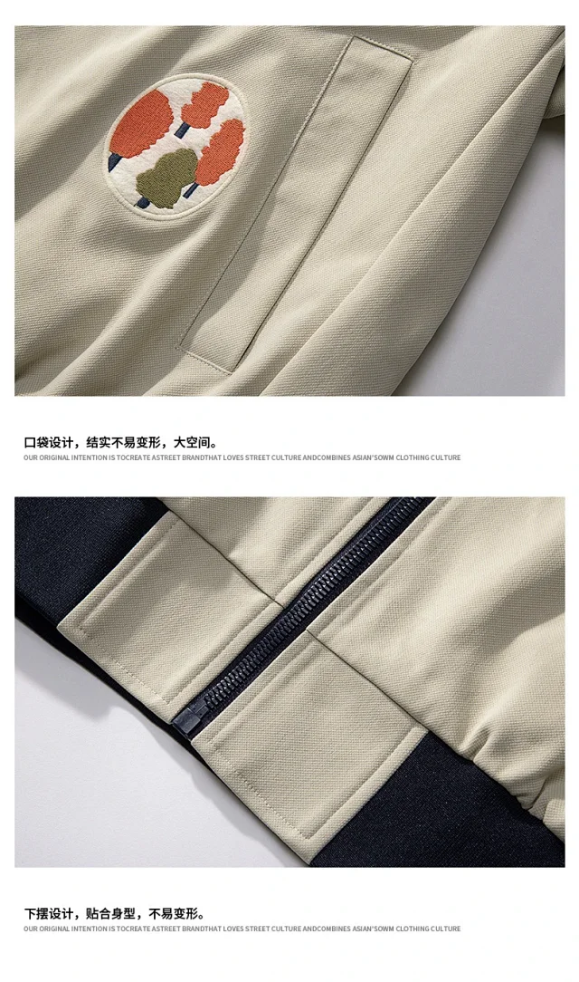2025 Men's Autumn Stand-collar Flight Jacket Detail