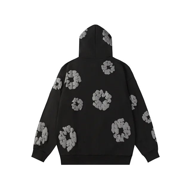 Floral Pattern Pullover Hoodie Detail