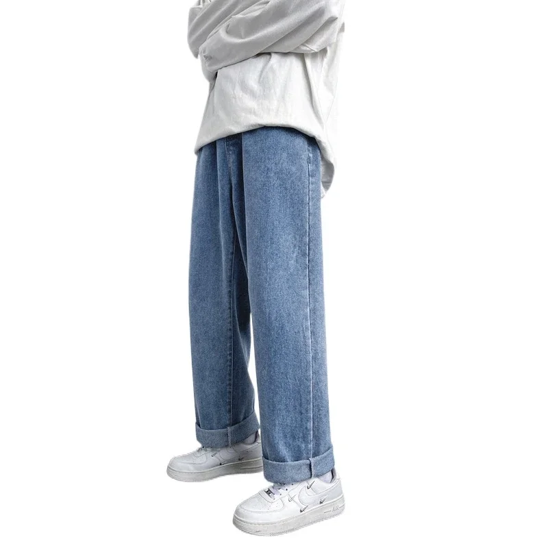 Men's Loose Straight Cotton Denim Jeans