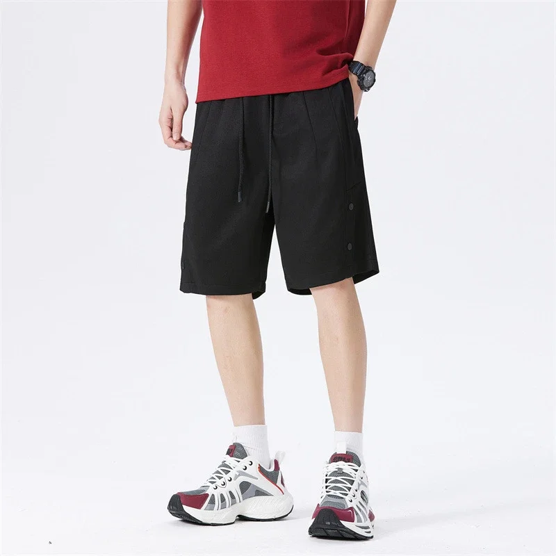 American Trendy Brand Snap Button Shorts for Men - Summer 2025 New