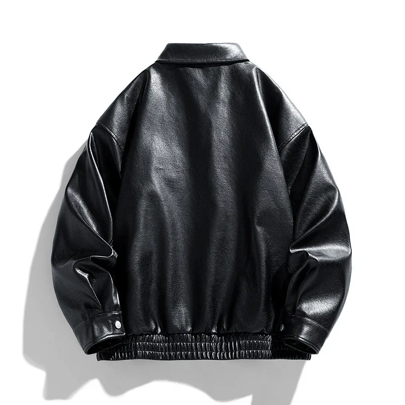 2025 Fall Streetstyle Leather Biker Jacket