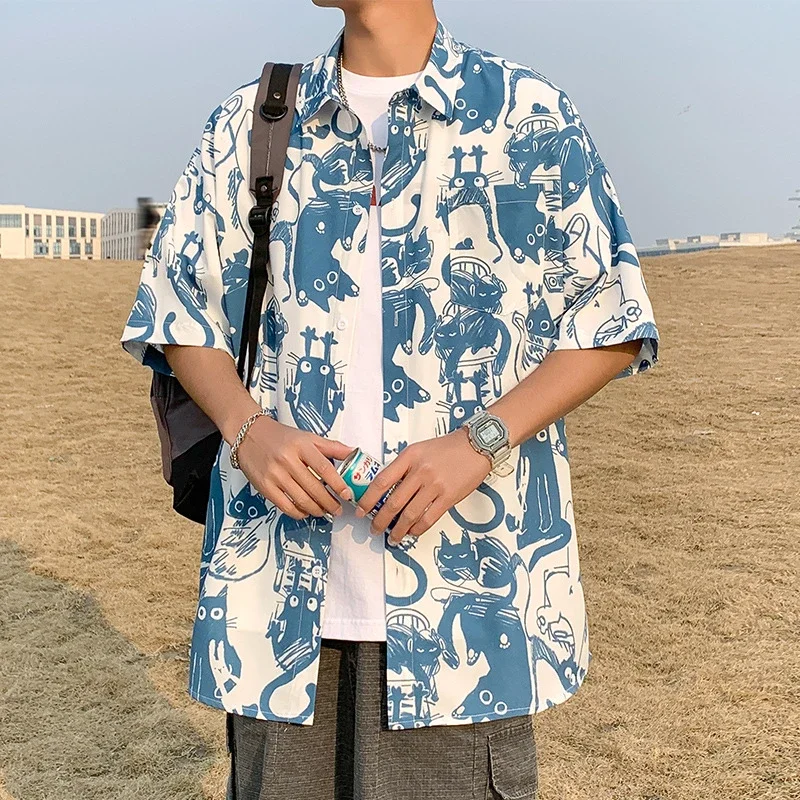 Trendy Floral Shirt (Unisex, Summer, Loose, Ice Silk, Couple, Unique Design)