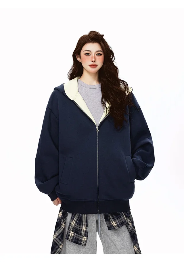 American New Color - Blocked Hoodie Detail