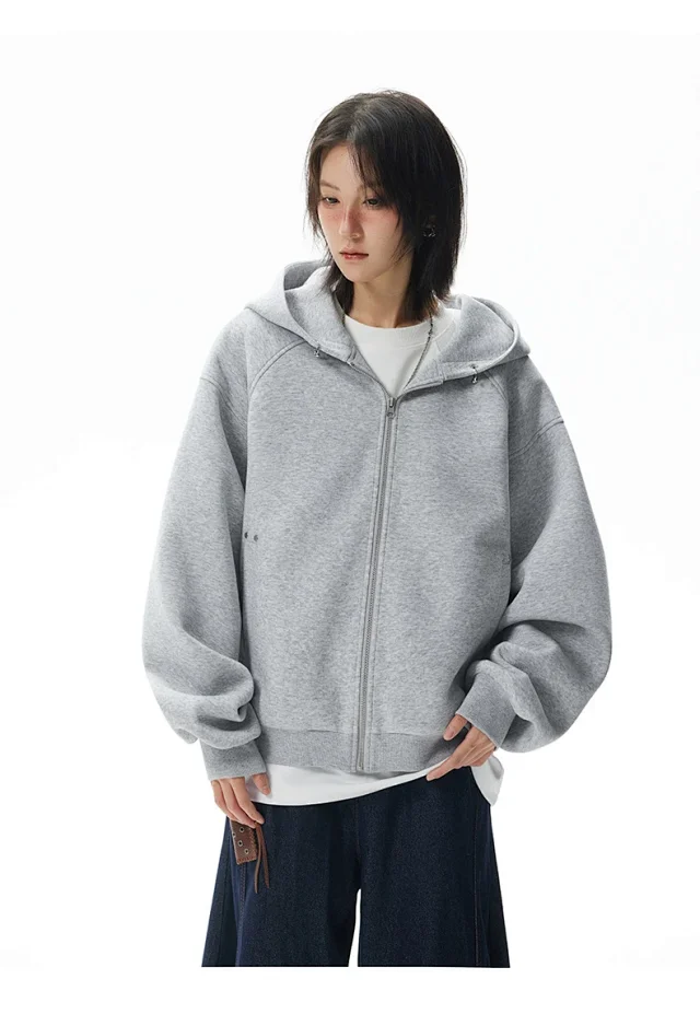 Heavyweight Loose Hoodie for Couples Detail
