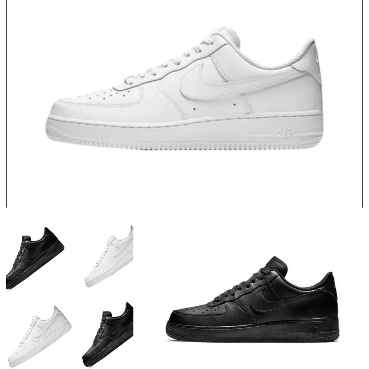 Classic White Unisex Air Force Sneakers