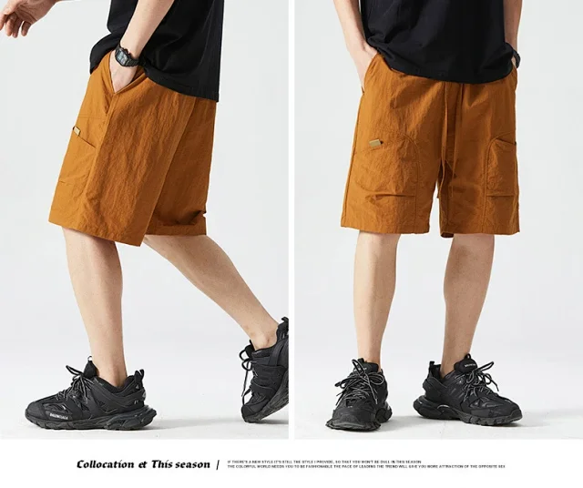 Men's Summer Cargo Shorts - Sporty & Cool Detail