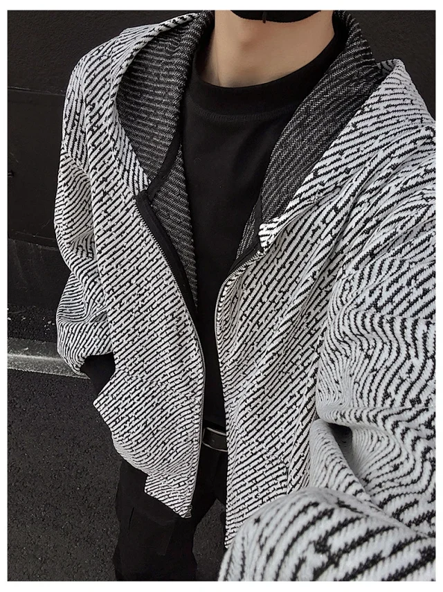 Men's Tweed Stripe Hoodie Detail