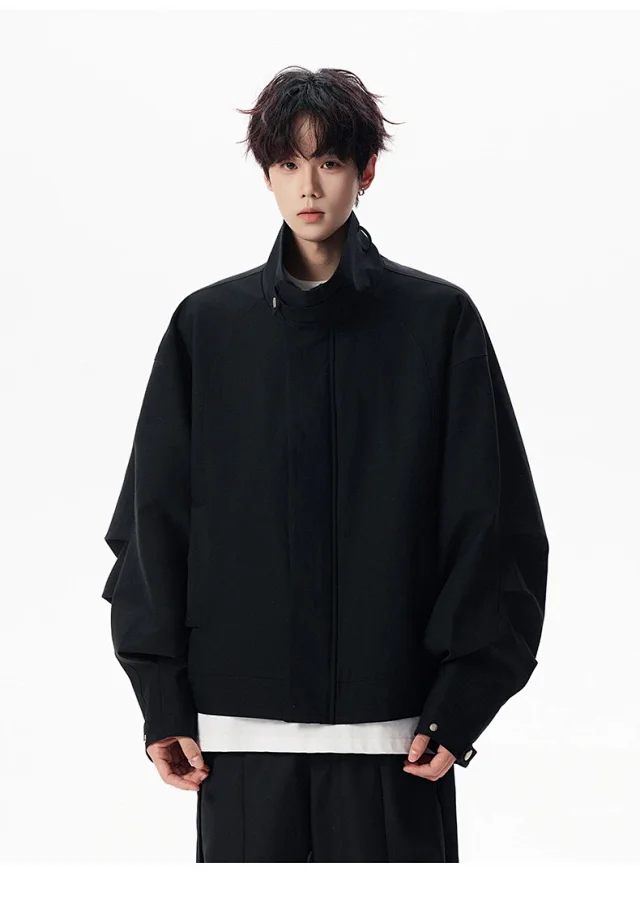 Men's Streetwear Bomber Jacket Detail