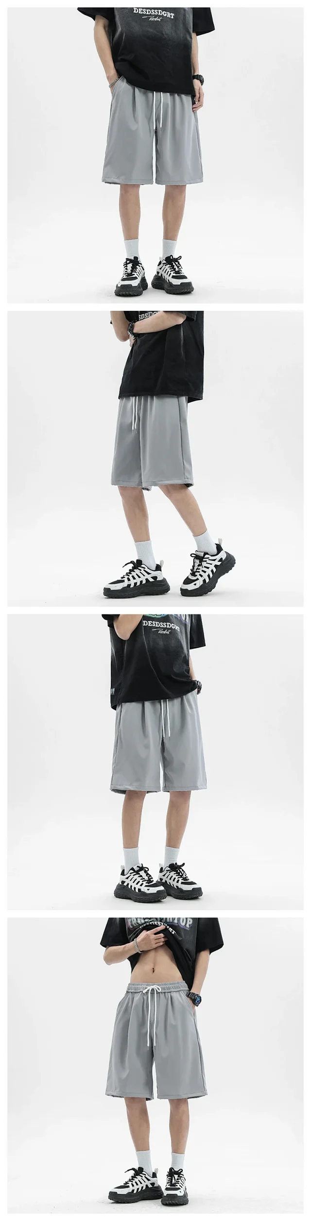 Summer Men's Sporty Dopamine Beach Shorts Detail