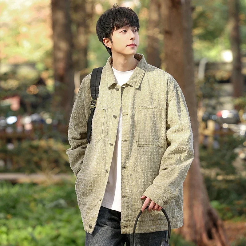 Autumn Spring Hong Kong Style Retro Work Jacket