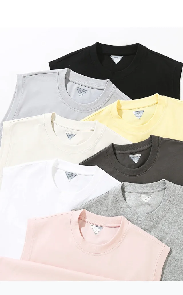 Solona Men's Heavyweight Sleeveless Ice Silk T-shirt Detail