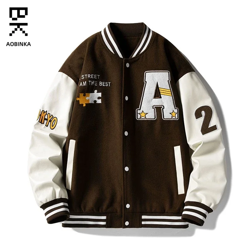 Vintage Letterman Bomber Jacket for Men