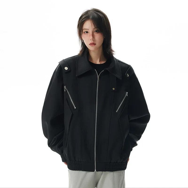 Men's Retro Flight Jacket with Zip Design