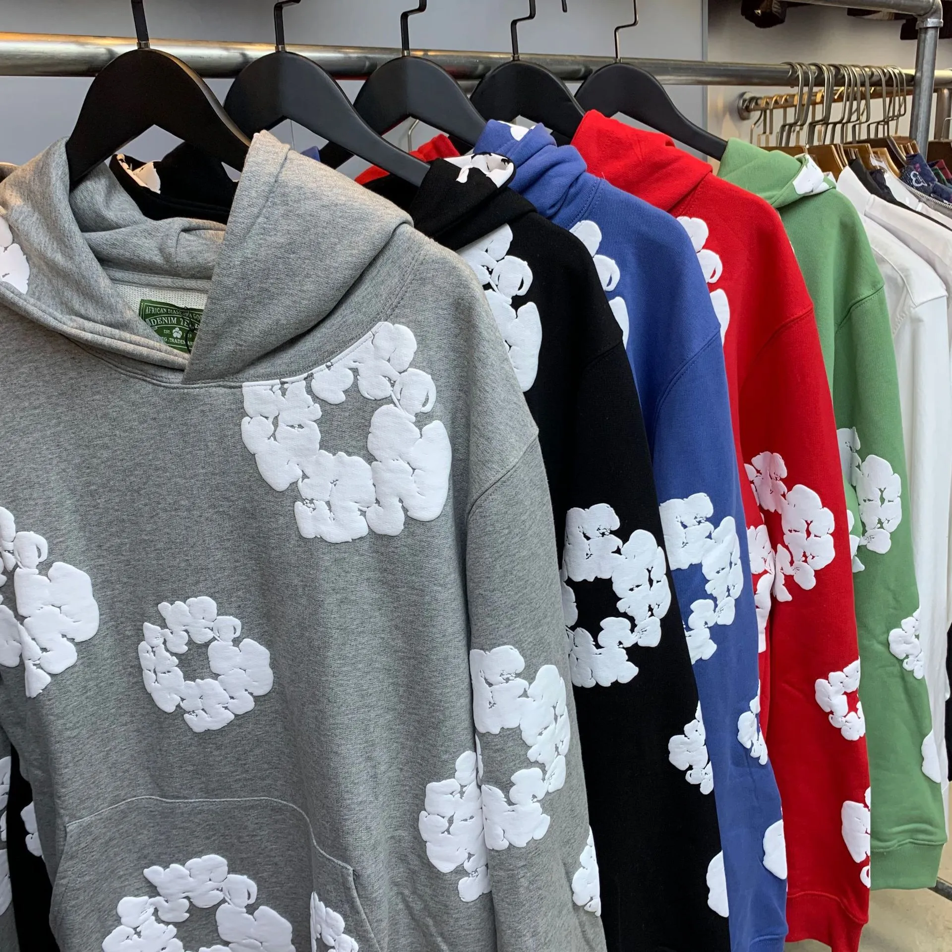 Floral Pattern Pullover Hoodie