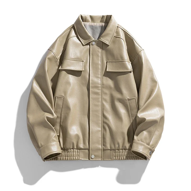 2025 Fall Streetstyle Leather Biker Jacket