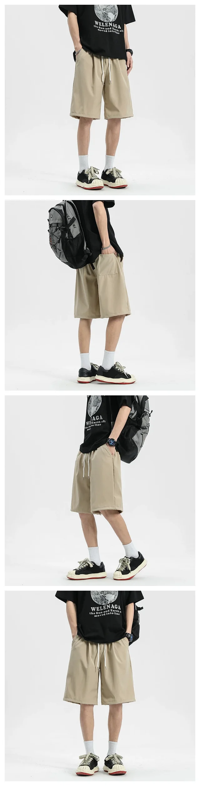 Summer Men's Sporty Dopamine Beach Shorts Detail