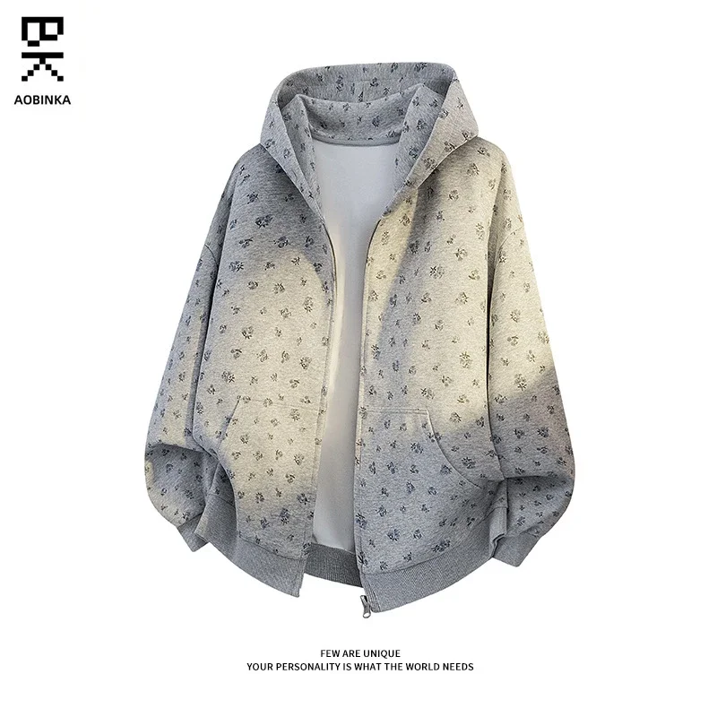 Aobinka Floral Hoodie Unisex