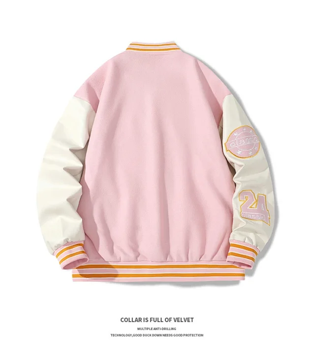 Vintage Letterman Bomber Jacket for Men Detail
