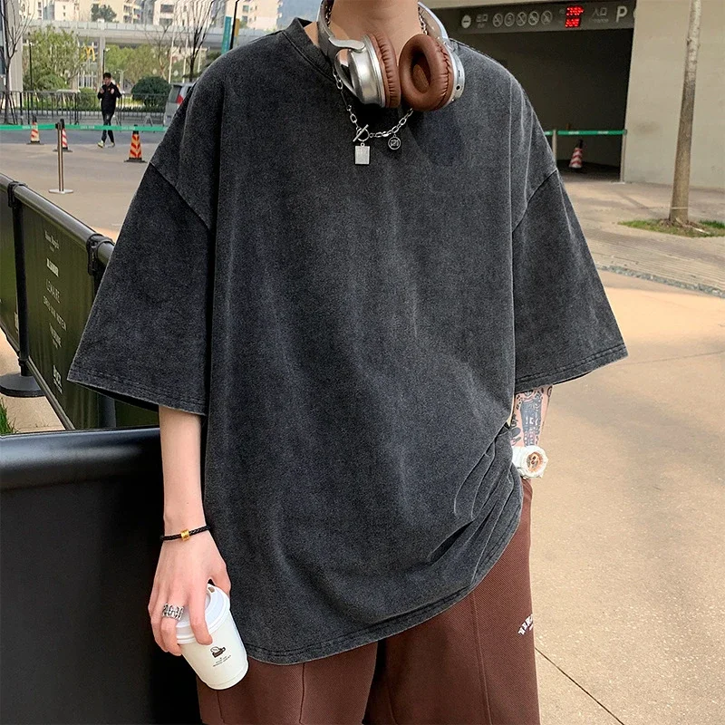 Men's Summer Vintage Washed T-shirt