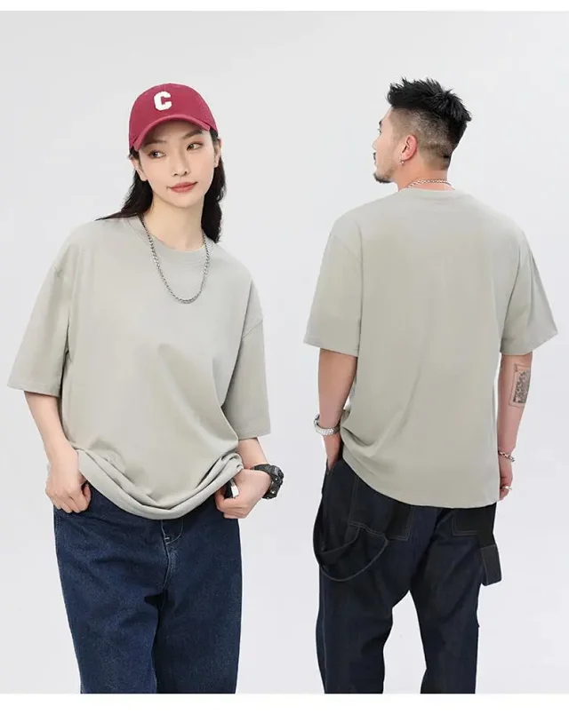 300G Men's Cotton Heavyweight T-Shirt Detail