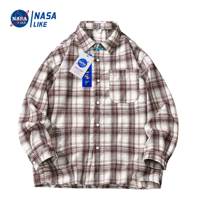 Autumn/Winter New Loose Hong Kong Style Plaid Shirt