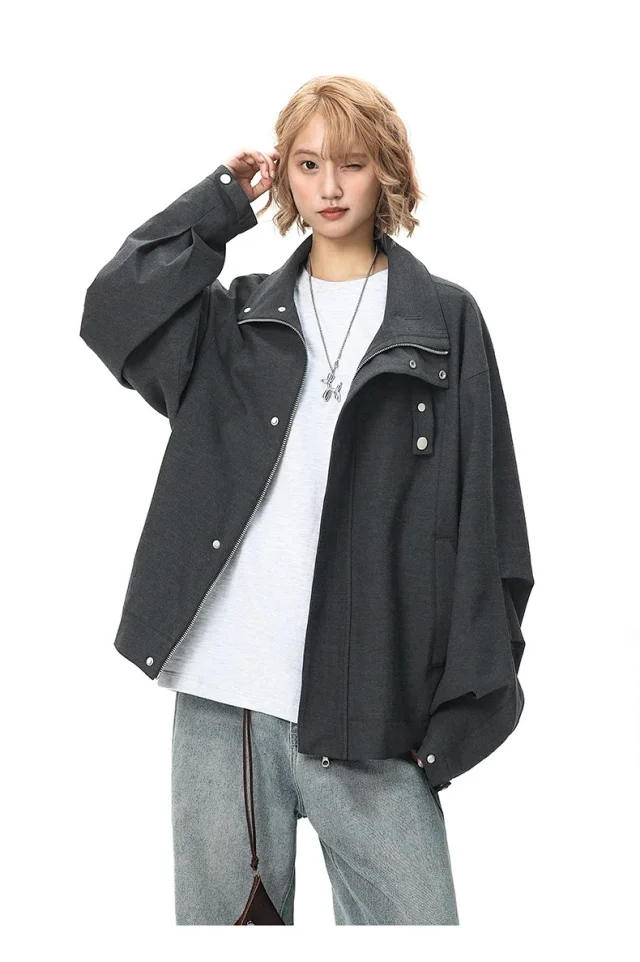 Men's Streetwear Bomber Jacket Detail