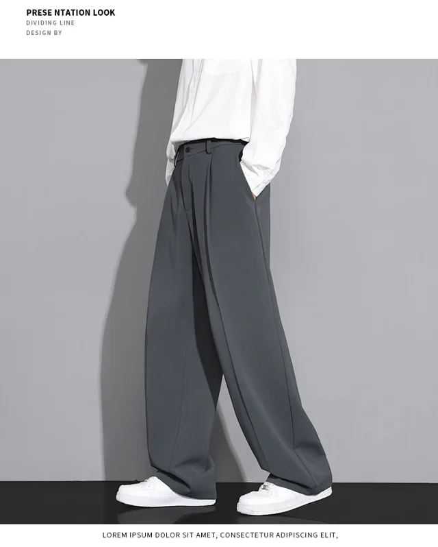 Men's Summer Ice Silk Cropped Trousers Detail