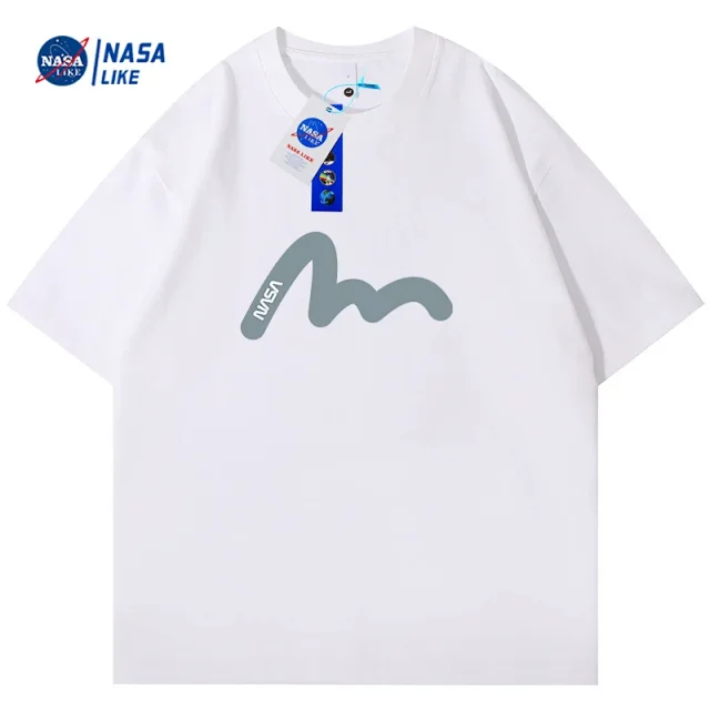 240G Heavyweight Short-sleeve Crewneck White Cotton T-shirt (Unisex, Customizable) Detail