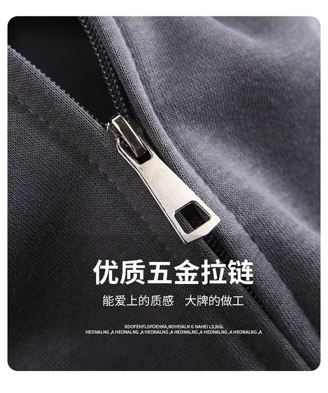 Autumn/Winter New Cotton Fleece Zip Hoodie Detail