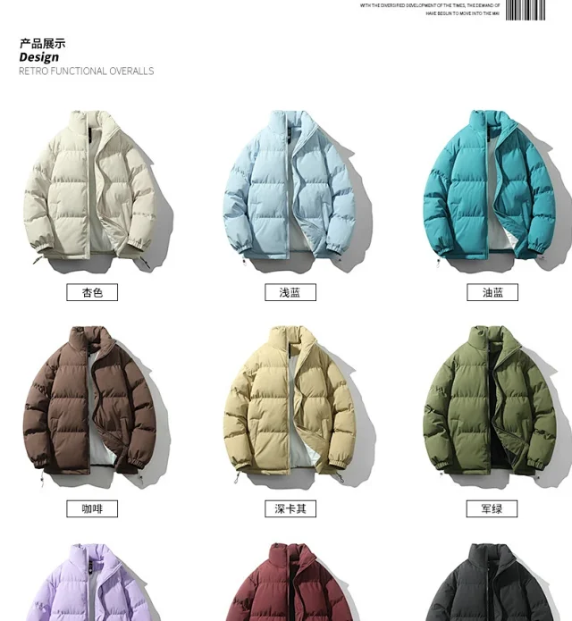 2025 Winter Men's Loose Cotton Coat Detail