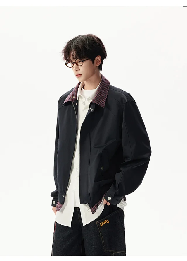 Autumn Men/Women Plaid Jacket Detail