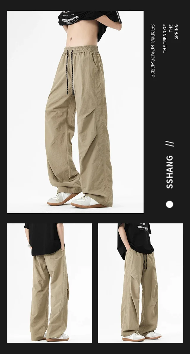 2025 Spring/Summer Men's Parachute Cargo Pants Detail